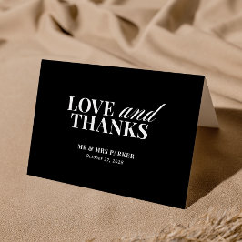 Classic Luxe | Elegante Black Wedding Dankeskarte