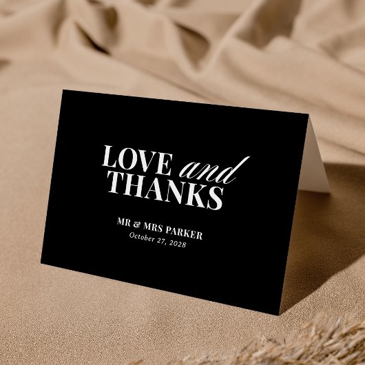 Classic Luxe | Elegante Black Wedding Dankeskarte