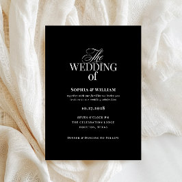 Classic Luxe | Elegante Black Wedding Einladung