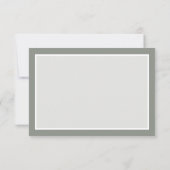 Classic Luxe | Elegante Sage Green QR Code Hochzei RSVP Karte (Rückseite)