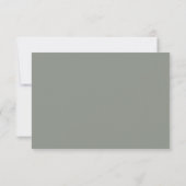Classic Luxe | Elegante Sage Green Wedding RSVP Karte (Rückseite)
