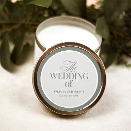 Classic Luxe | Elegante Sage Green Wedding Runder Aufkleber