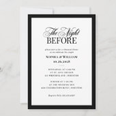 Classic Luxe | Elegantes Probe Dinner Einladung (Vorderseite)