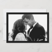 Classic Luxe | Elegantes Schwarz, Weiß und Foto Save The Date (Rückseite)