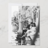 Classic Luxe | Foto Black and White Wedding Einladung (Rückseite)