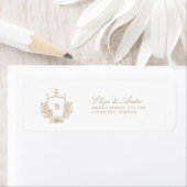 Classic Luxe Gold Monogram Rücksendeadressen-Aufkl (Insitu)