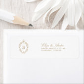 Classic Luxe Gold Monogram Rücksendeadressen-Aufkl (Insitu)