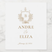 Classic Luxe Gold Wedding Wine Bottle Label Weinetikett (Einzelnes Label)