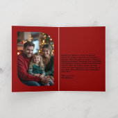 Classic Luxe Hand Drawn Frohe Weihnachts-Foto (Innen Abgelegt)