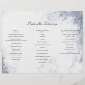 Classic Luxe Marble Trifold Wedding Program Flyer (Hinten)