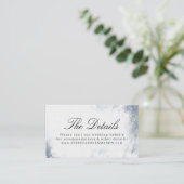 Classic Luxe Marble Wedding Website Insert Card (Stehend Vorderseite)
