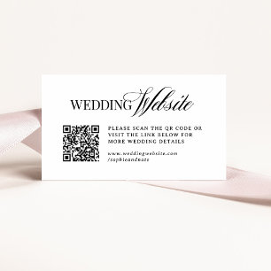 Classic Luxe   QR-Code für Hochzeitsseiten Begleitkarte