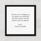 Classic Luxe | QR-Code Hochzeit Capture the Liebe Begleitkarte (Rückseite)