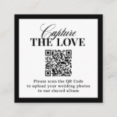 Classic Luxe | QR-Code Hochzeit Capture the Liebe Begleitkarte (Vorderseite)