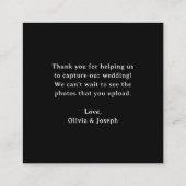 Classic Luxe | QR-Code Hochzeit Capture the Liebe Begleitkarte (Rückseite)