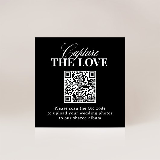 Classic Luxe | QR-Code Hochzeit Capture the Liebe Begleitkarte