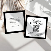 Classic Luxe | QR-Code Hochzeit Capture the Liebe Begleitkarte