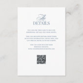 Classic Luxe | QR-Code Hochzeitsgastdetails Begleitkarte (Vorderseite)