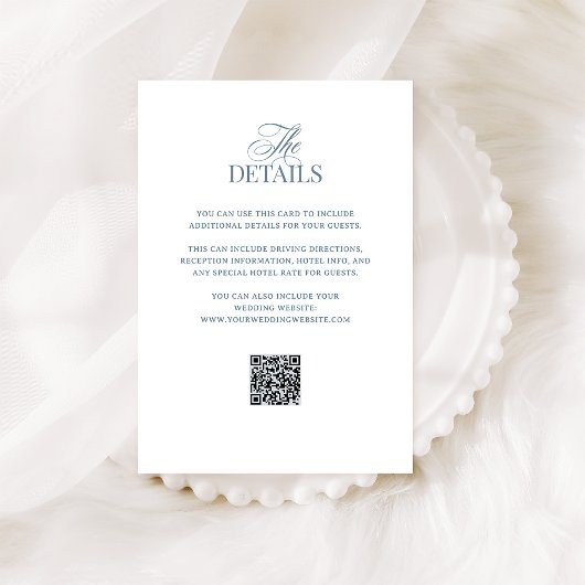 Classic Luxe | QR-Code Hochzeitsgastdetails Begleitkarte