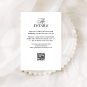 Classic Luxe | QR Code Wedding Guest Details Begleitkarte