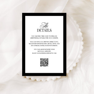 Classic Luxe   QR Code Wedding Guest Details Begleitkarte