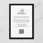 Classic Luxe | QR Code Wedding Guest Details Begleitkarte (Vorderseite)