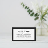 Classic Luxe | Schwarzweißbücher für Kinder Begleitkarte (Stehend Vorderseite)