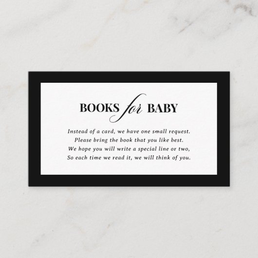 Classic Luxe | Schwarzweißbücher für Kinder Begleitkarte (Vorderseite)