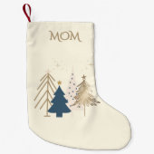 Classic Luxury Faux Gold Christmas Tree Named Kleiner Weihnachtsstrumpf (Vorderseite)