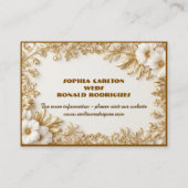 Classic Luxury Gold Ornate Royal Romantic Wedding  Begleitkarte (Rückseite)