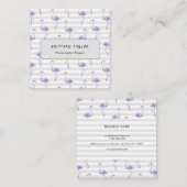 Classic Luxury Rose White Quadratische Visitenkarte (Vorne/Hinten)