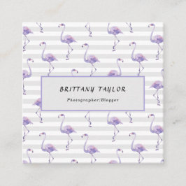 Classic Luxury Rose White Quadratische Visitenkarte