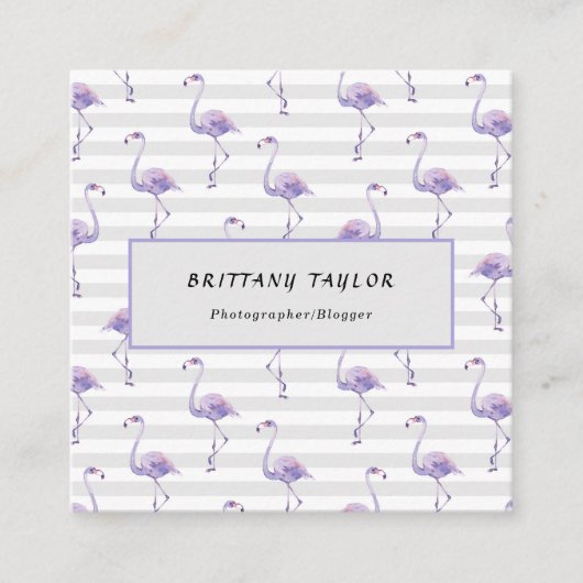 Classic Luxury Rose White Quadratische Visitenkarte (Vorderseite)