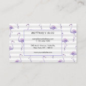 Classic Luxury Rose White Visitenkarte (Rückseite)