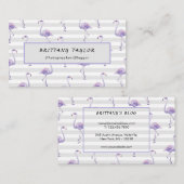 Classic Luxury Rose White Visitenkarte (Vorne/Hinten)