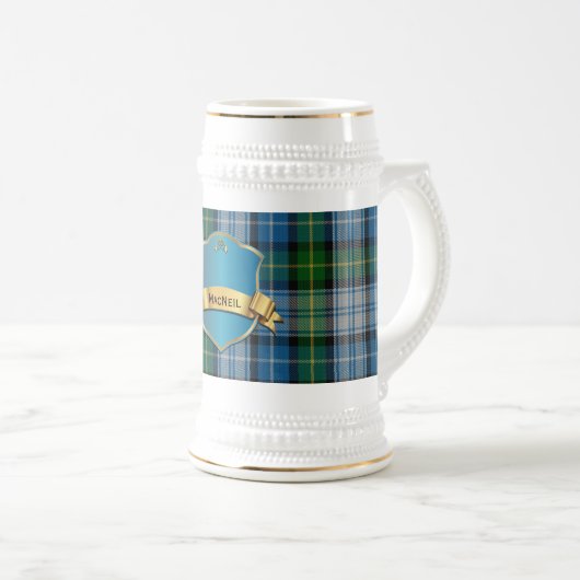 Classic MacNeil Tartan Kariert Stein Bierglas (VorderseiteRechts)