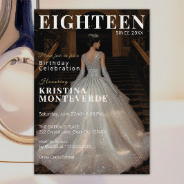 Classic Magazine Style 18. Geburtstag Einladung