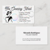 Classic Maid Style | Hausreiniger Visitenkarte (Vorne/Hinten)