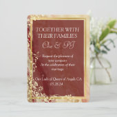 Classic Marble Wedding Einladung (Stehend Vorderseite)