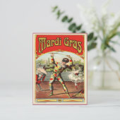 Classic Mardi Gras Harlaquin Postkarte (Stehend Vorderseite)
