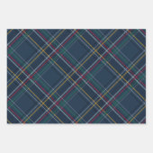 Classic Marine Urlaub kariert Weihnachten Geschenkpapier Set (Vorderseite)