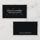 Classic Marmortrim | Monogramm | FÜHRUNGSKRAFT Visitenkarte (Vorne/Hinten)