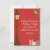 Classic Maroon Christmas Card – Cream Script Holid (Vorderseite)