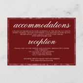 Classic Maroon Elegante Wedding Begleitkarte (Vorderseite)