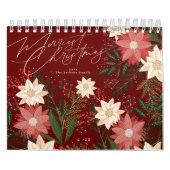 Classic Maroon Frohe Weihnachten 2026 Kalender (Titelbild)