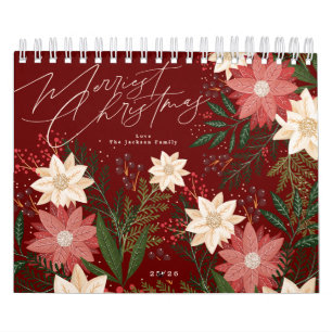 Classic Maroon Frohe Weihnachten Kalender