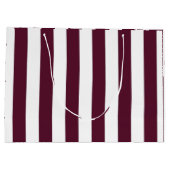 Classic Maroon Stripes Custom Große Geschenktüte (Rückseite)