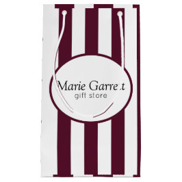 Classic Maroon Stripes Custom Kleine Geschenktüte