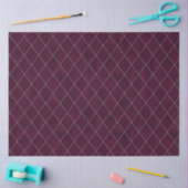 Classic Maroon Velvet Raute Pattern Luxus Seidenpapier (Basteln)