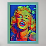 Classic Marylin Monroe Pop Art Poster<br><div class="desc">Marylin ist Bright und Bold in diesem Pop Art Poster.</div>